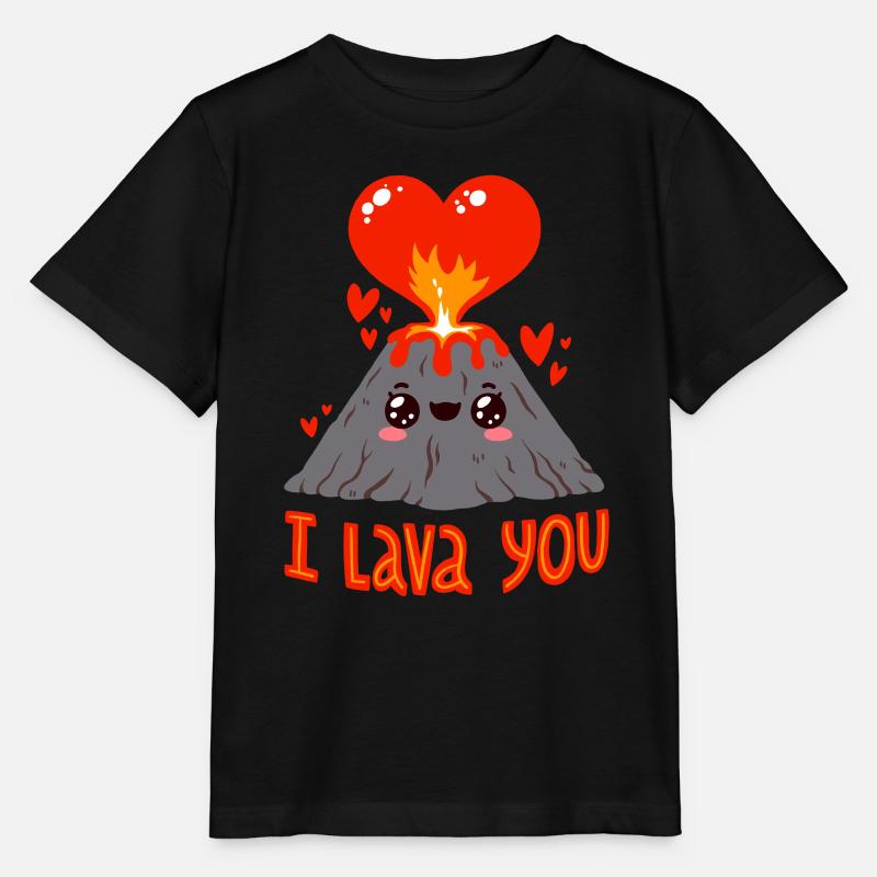 Je t’aime comme de la lave - T-shirt bio MINI CREATOR Stanley/Stella Enfant - noir