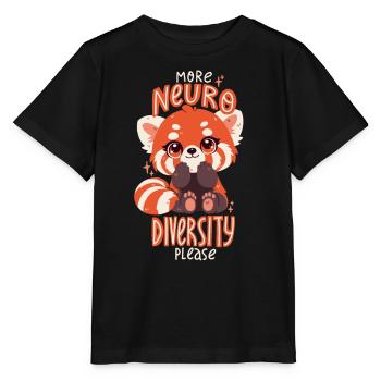 Mehr Neurodiversität bitte! - Stanley/Stella Kinder T-Shirt MINI CREATOR  - Schwarz - Vorne - Mikhail (115cm)