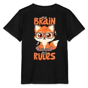 Mein Gehirn, meine Regeln - Stanley/Stella Kinder T-Shirt MINI CREATOR  - Schwarz - Vorne - Mikhail (115cm)