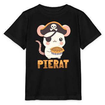 Pirate Rat with Cake - Stanley/Stella MINI CREATOR Kids’ T-Shirt - black - Front - Mikhail (115cm)