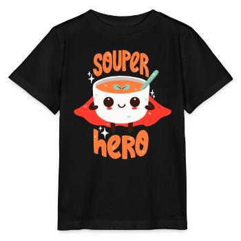 Superhelden-Suppe - Stanley/Stella Kinder T-Shirt MINI CREATOR  - Schwarz - Vorne - Mikhail (115cm)