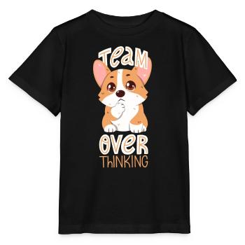 Team Overthinking - Stanley/Stella Kinder T-Shirt MINI CREATOR  - Schwarz - Vorne - Mikhail (115cm)