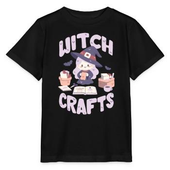 Hexerei ist, wenn die Hexe bastelt - Stanley/Stella Kinder T-Shirt MINI CREATOR  - Schwarz - Vorne - Mikhail (115cm)