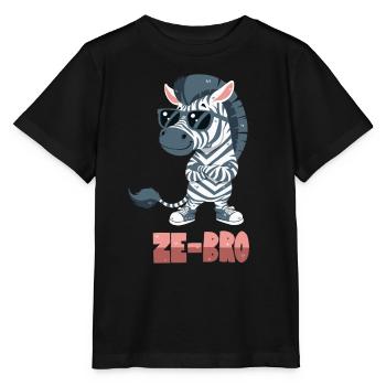 Zebra-Wortwitz - Stanley/Stella Kinder T-Shirt MINI CREATOR  - Schwarz - Vorne - Mikhail (115cm)