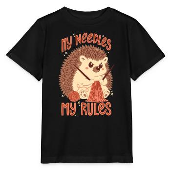 Mes aiguilles, mes règles - T-shirt bio MINI CREATOR Stanley/Stella Enfant - noir - Devant - Mikhail (115cm)