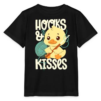 Hooks And Kisses - Stanley/Stella MINI CREATOR Kids’ T-Shirt - black - Front - Mikhail (115cm)