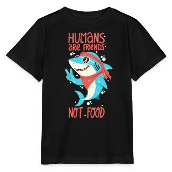 Menschen sind Freunde, kein Fressen - Stanley/Stella Kinder T-Shirt MINI CREATOR  - Schwarz - Vorne - Mikhail (115cm)