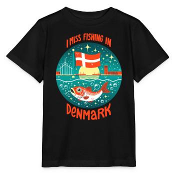 Pêche au Danemark - T-shirt bio MINI CREATOR Stanley/Stella Enfant - noir - Devant - Mikhail (115cm)