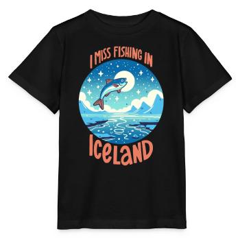 Pêche en Islande - T-shirt bio MINI CREATOR Stanley/Stella Enfant - noir - Devant - Mikhail (115cm)