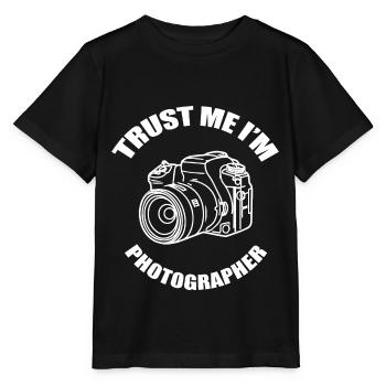 PHOTOGRAPHER TRUST ME I M PHOTOGRAPHER - Stanley/Stella Kinder T-Shirt MINI CREATOR  - Schwarz - Vorne - Mikhail (115cm)