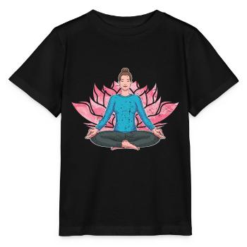 Lotus Blossom Spiritual Yogi Gift Yoga - Stanley/Stella MINI CREATOR Kids’ T-Shirt - black - Front - Mikhail (115cm)