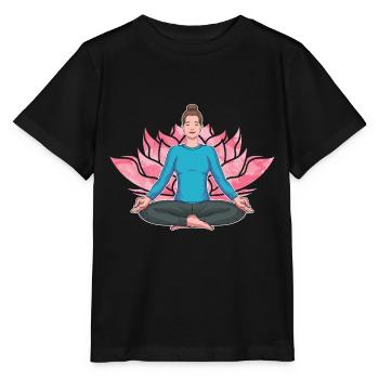 Spiritual Yogi Lotus Blossoms Gift Yoga - Stanley/Stella MINI CREATOR Kids’ T-Shirt - black - Front - Mikhail (115cm)