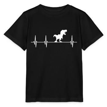 Pouls de pouls de dinosaures électrocardiogramme - T-shirt bio MINI CREATOR Stanley/Stella Enfant - noir - Devant - Mikhail (115cm)