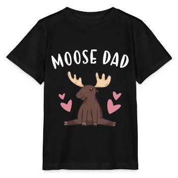 Elk Moose Dad Moose - Stanley/Stella Kinder T-Shirt MINI CREATOR  - Schwarz - Vorne - Mikhail (115cm)