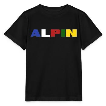Mountain hiking Alpine Nepal Prayer flag Himalayas - Stanley/Stella MINI CREATOR Kids’ T-Shirt - black - Front - Mikhail (115cm)
