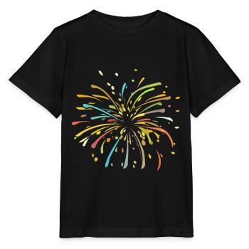 feux d'artifice - T-shirt bio MINI CREATOR Stanley/Stella Enfant - noir - Devant - Mikhail (115cm)