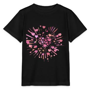 supernova2 rosa herzen - Stanley/Stella Kinder T-Shirt MINI CREATOR  - Schwarz - Vorne - Mikhail (115cm)