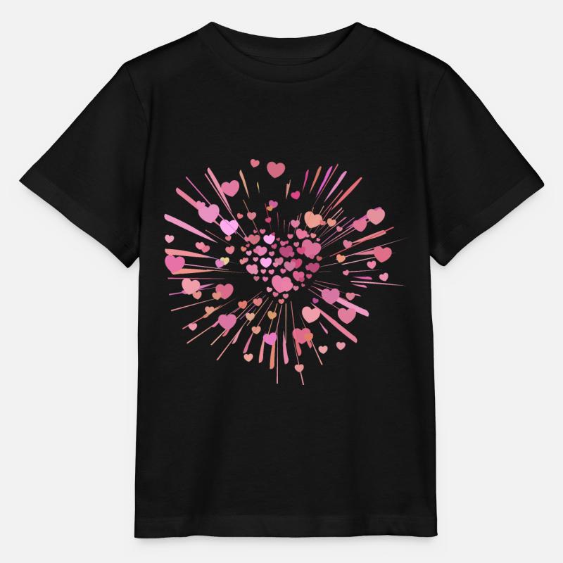 supernova2 rosa herzen - Stanley/Stella Kinder T-Shirt MINI CREATOR - Schwarz