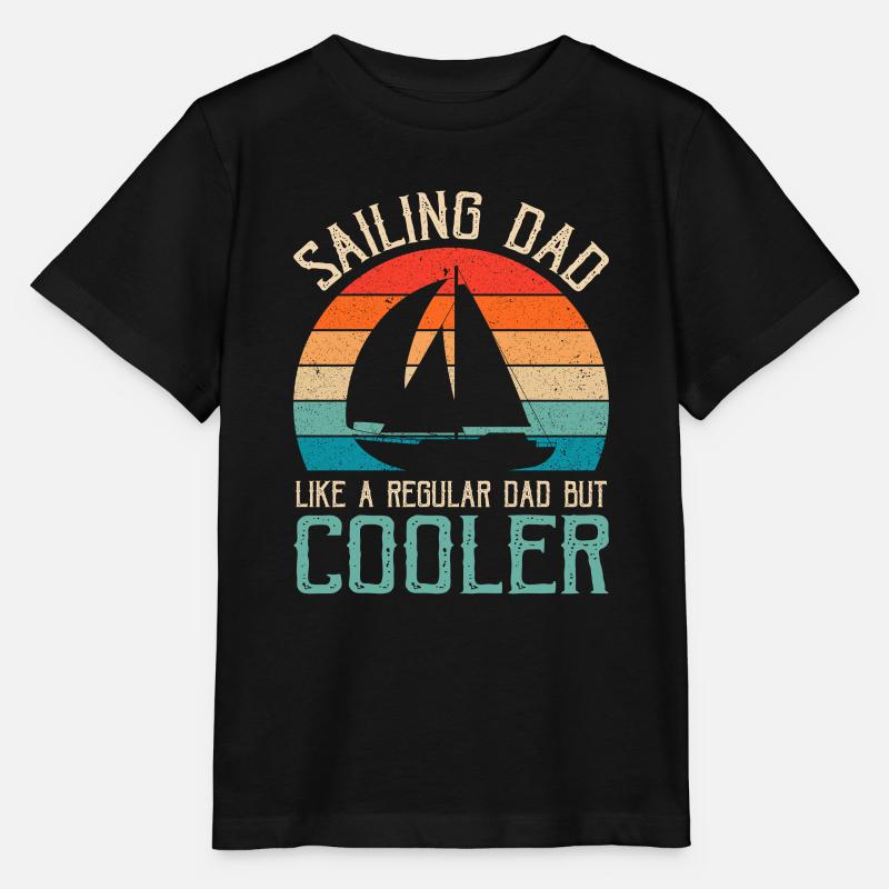 Sail Papa Sailing Dad Gift - T-shirt bio MINI CREATOR Stanley/Stella Enfant - noir