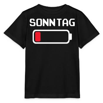 Sonntag Batterie leer Design - Stanley/Stella Kinder T-Shirt MINI CREATOR  - Schwarz - Vorne - Mikhail (115cm)