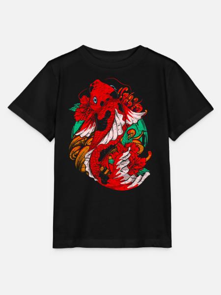 Koi Karpfen - Stanley/Stella Kinder T-Shirt MINI CREATOR - Schwarz