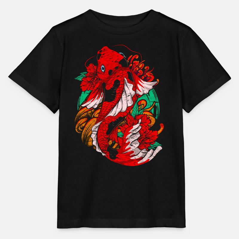 Koi Karpfen - Stanley/Stella Kinder T-Shirt MINI CREATOR  - Schwarz