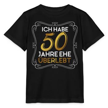 Goldene Hochzeit 50 Jahre Lustiges Geschenk Heirat - Stanley/Stella Kinder T-Shirt MINI CREATOR  - Schwarz - Vorne - Mikhail (115cm)