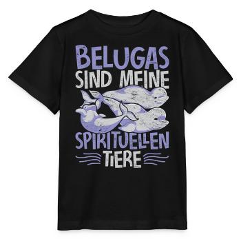 Belugas sind meine spirituellen Tiere Beluga Wal - Stanley/Stella Kinder T-Shirt MINI CREATOR  - Schwarz - Vorne - Mikhail (115cm)