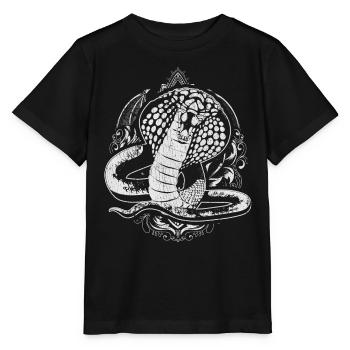 Animal Reptiles Prédateur Serpents Cadeau Cobra - T-shirt bio MINI CREATOR Stanley/Stella Enfant - noir - Devant - Mikhail (115cm)