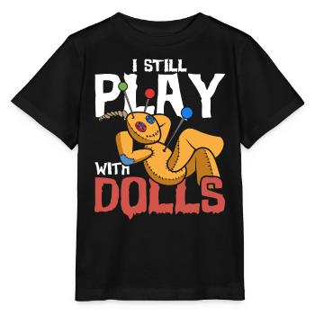 Hexe Voodoo Hexerei Geschenk Lustiges Voodoo Puppe - Stanley/Stella Kinder T-Shirt MINI CREATOR  - Schwarz - Vorne - Mikhail (115cm)