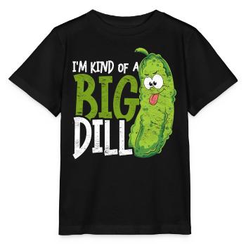 Concombre à l’aneth Je suis un concombre assez épais - T-shirt bio MINI CREATOR Stanley/Stella Enfant - noir - Devant - Mikhail (115cm)