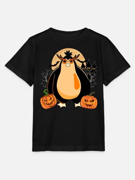 Vollmond Zoo Vogel Geschenk Halloween Pinguin - Stanley/Stella Kinder T-Shirt MINI CREATOR  - Schwarz