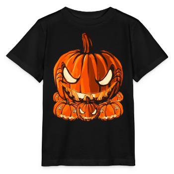 Halloween Gift Jack O Lantern Pumpkin - Stanley/Stella MINI CREATOR Kids’ T-Shirt - black - Front - Mikhail (115cm)