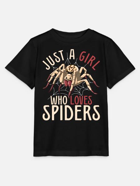 Arachnide Tierliebhaber Mädchen Geschenk Spinne - Stanley/Stella Kinder T-Shirt MINI CREATOR - Schwarz