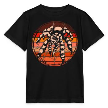 Tierliebhaber Arachnide Retro Tarantel Spinne - Stanley/Stella Kinder T-Shirt MINI CREATOR  - Schwarz - Vorne - Mikhail (115cm)