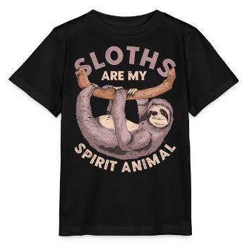 Sloths are my spiritual animal Sloth - Stanley/Stella MINI CREATOR Kids’ T-Shirt - black - Front - Mikhail (115cm)