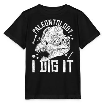 Paléontologie Je l’ai déterré Paléontologue - T-shirt bio MINI CREATOR Stanley/Stella Enfant - noir - Devant - Mikhail (115cm)