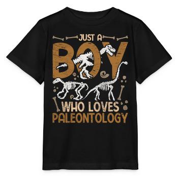 Nur ein Junge der Paläontologie liebt Paläontologe - Stanley/Stella Kinder T-Shirt MINI CREATOR  - Schwarz - Vorne - Mikhail (115cm)