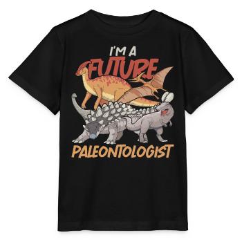 Cadeau de paléontologie futur paléontologue - T-shirt bio MINI CREATOR Stanley/Stella Enfant - noir - Devant - Mikhail (115cm)