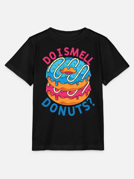Süßigkeiten Lustiges Geschenk Streusel Donuts - Stanley/Stella Kinder T-Shirt MINI CREATOR - Schwarz