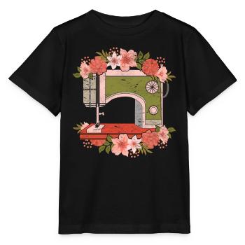 Nähmaschine Handarbeit Näherin Geschenk Nähen - Stanley/Stella Kinder T-Shirt MINI CREATOR  - Schwarz - Vorne - Mikhail (115cm)