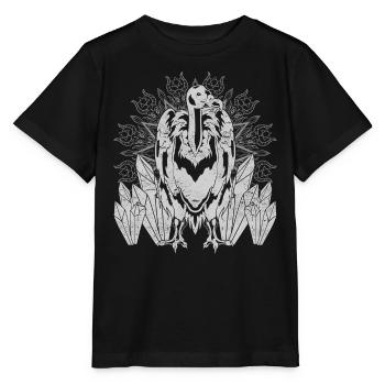Kristalle Raubvogel Aasfresser Geschenk Geier - Stanley/Stella Kinder T-Shirt MINI CREATOR  - Schwarz - Vorne - Mikhail (115cm)