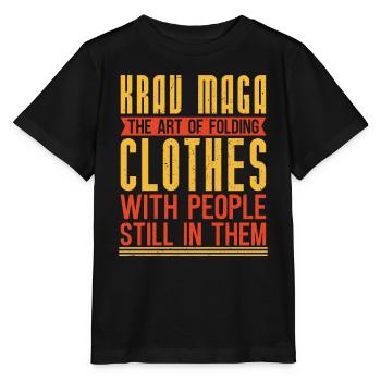 Vêtements à plier avec les gens en Krav Maga - T-shirt bio MINI CREATOR Stanley/Stella Enfant - noir - Devant - Mikhail (115cm)