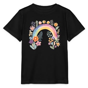 Boho Rainbow - Stanley/Stella MINI CREATOR Kids’ T-Shirt - black - Front - Mikhail (115cm)