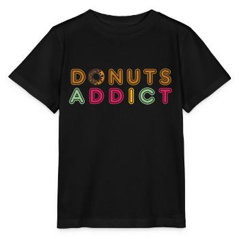 Donuts addict choco - Stanley/Stella MINI CREATOR Kids’ T-Shirt - black - Front - Mikhail (115cm)