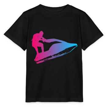 Jetski - Stanley/Stella Kinder T-Shirt MINI CREATOR  - Schwarz - Vorne - Mikhail (115cm)