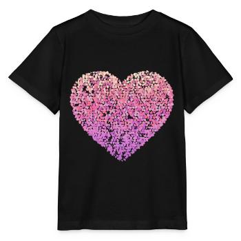 Rosa Blumenherz - Stanley/Stella Kinder T-Shirt MINI CREATOR  - Schwarz - Vorne - Mikhail (115cm)