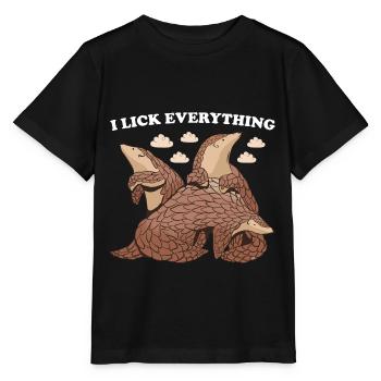 Je lèche tout Pangolin - T-shirt bio MINI CREATOR Stanley/Stella Enfant - noir - Devant - Mikhail (115cm)