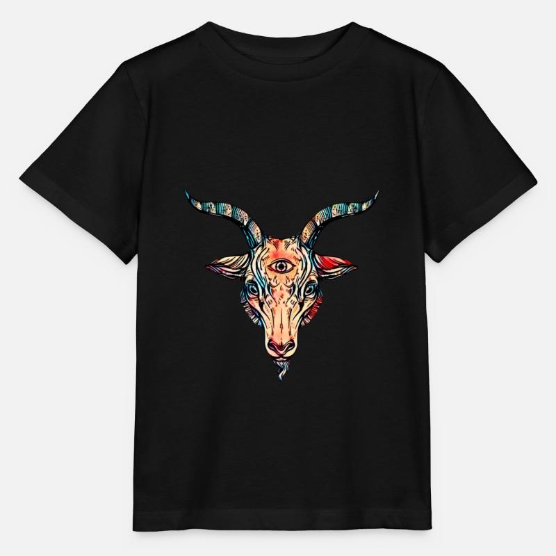 Chèvre - T-shirt bio MINI CREATOR Stanley/Stella Enfant - noir