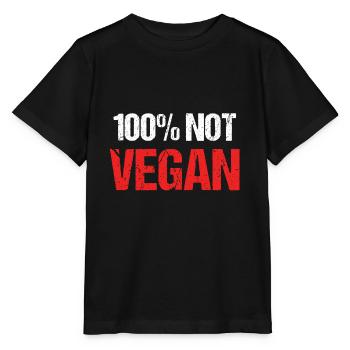 Fleischfresser Shirt Anti Vegan Fleisch Geschenk - Stanley/Stella Kinder T-Shirt MINI CREATOR  - Schwarz - Vorne - Mikhail (115cm)